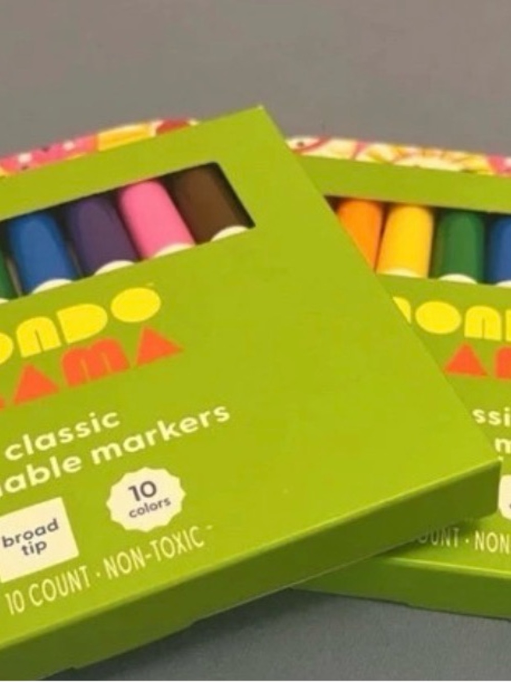 Mondo llama Classic Washable Markers - Multi Color Set non toxic 2 boxes